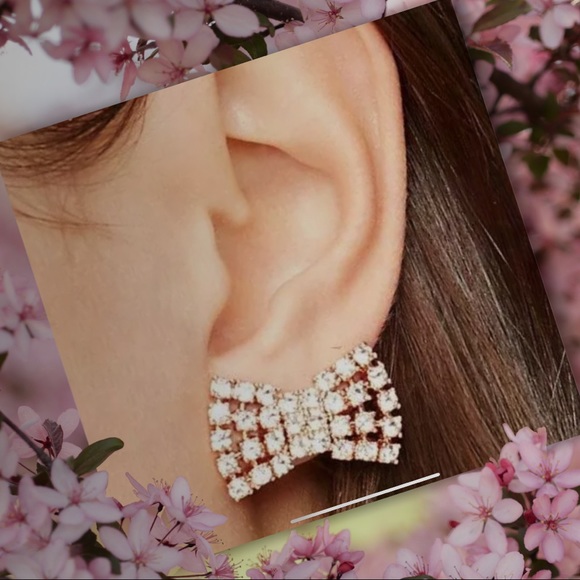 (REDUCED) NWT KATE SPADE SPARKLING BOW CRYSTAL EARRINGS - Picture 2 of 9